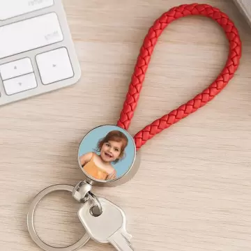Porte clés corde rouge personnalisable
