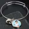 bracelet rond cœur personnalisé photo