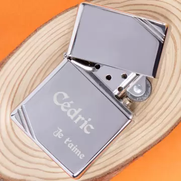 Briquet Zippo personnalisé avec bordure vintage