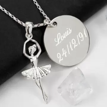 Collier danseuse argent personnalisable