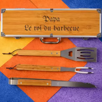 Coffret en bois barbecue personnalisé