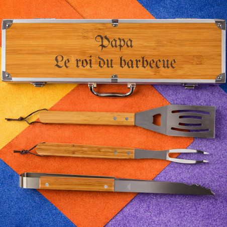Coffret en bois barbecue personnalisé