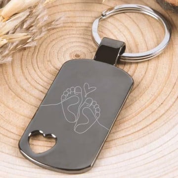 Porte clef naissance personnalisable
