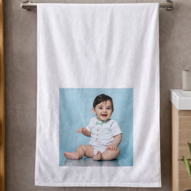 Serviette de bain personnalisé photo
