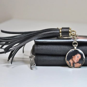 Porte clefs long plumeau personnalisé