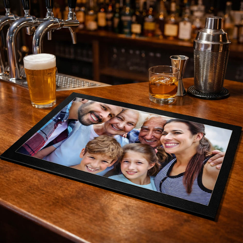 Tapis de bar personnalisé photo