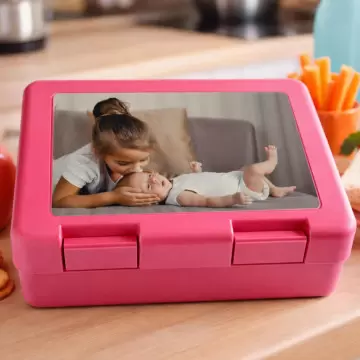 Boite gouter rose personnalisable photo