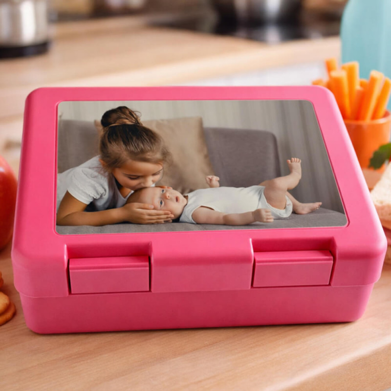 Boite gouter rose personnalisable photo