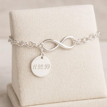 Bracelet infini gravé