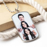 Collier dog tag métal à personnaliser