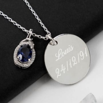 Collier saphir personnalisable
