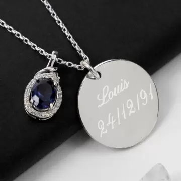 Collier saphir personnalisable