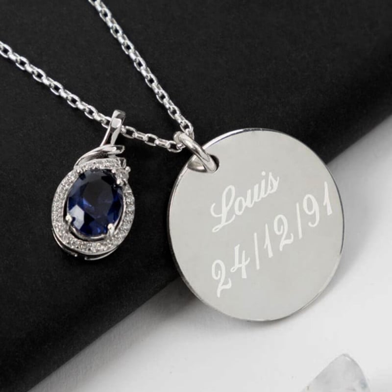 Collier saphir personnalisable