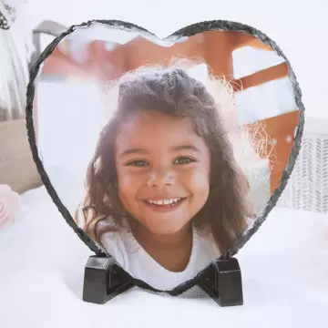 Ardoise cœur personnalisée photo