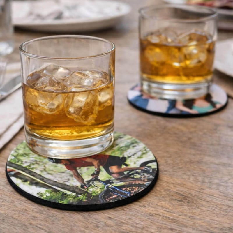 Sous verre souple rond personnalisé