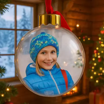 Boule de noël personnalisée photo