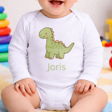 Body bébé manche longue dinosaure prénom