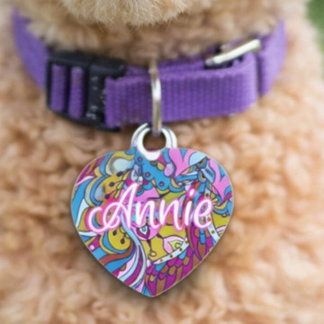 Médaille animal cœur personnalisé