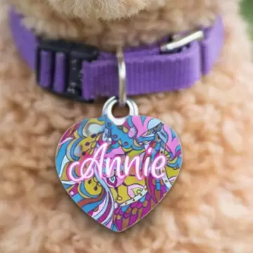 Médaille animal cœur personnalisé