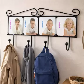 Porte manteau fer forgé personnalisé 4 photos
