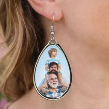 Boucles oreille personnalisée photo