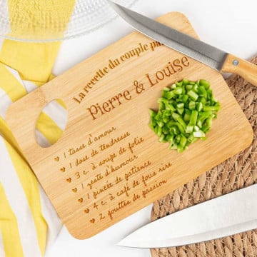 Petite planche cuisine recette du couple gravée