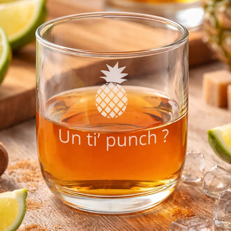 Verre rhum personnalisé gravé