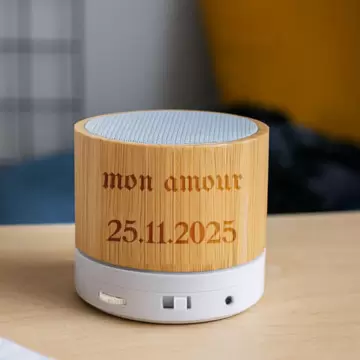 Enceinte Bluetooth bois personnalisée