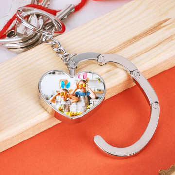 Porte clé cœur accroche sac personnalisé