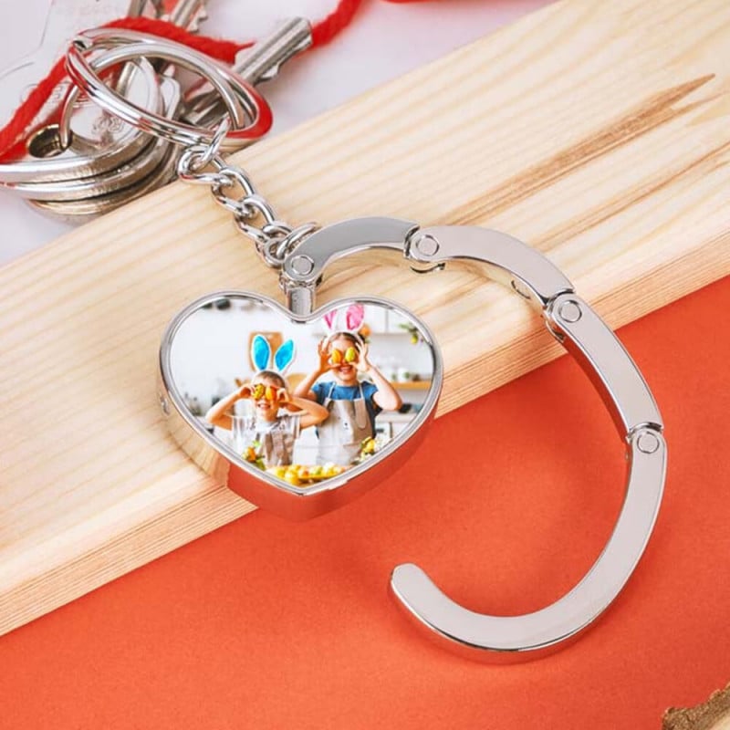Porte clé cœur accroche sac personnalisé