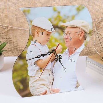 Horloge drapeau personnalisé photo