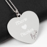 Collier cœur love en argent personnalisé