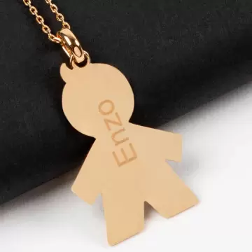 Collier garçon gravé