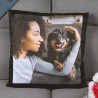 Coussin noir imprimé photo