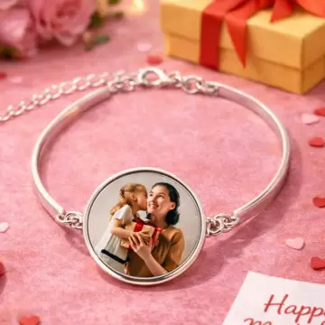 Bracelet rond personnalisé avec photo