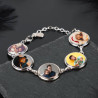 Bracelet rond 5 photos personnalisé