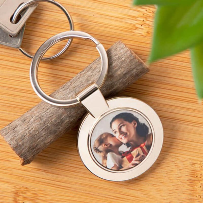 Porte clef rond métal personnalisé
