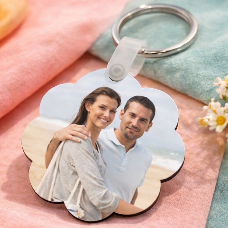 Porte clés fleur personnalisé