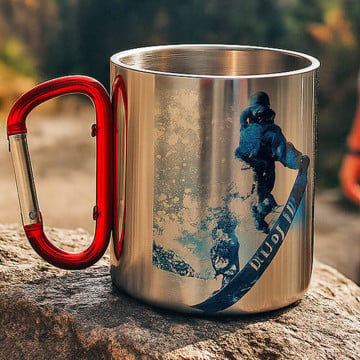Tasse mousqueton personnalisée photo