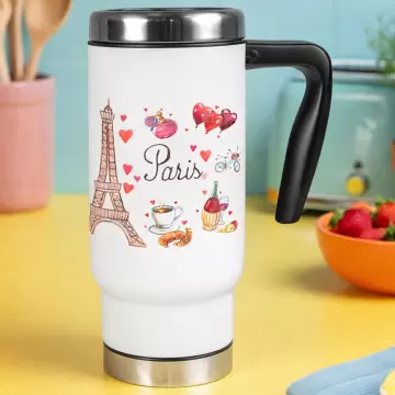 Gobelet thermos blanc personnalisé photo