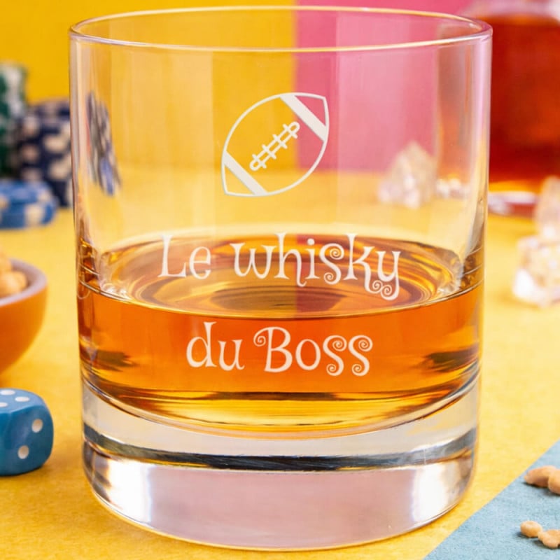 Verre à whisky gravé personnalisé