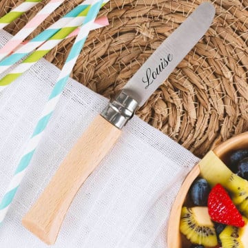 Couteau Opinel 7 enfant bout rond personnalisé