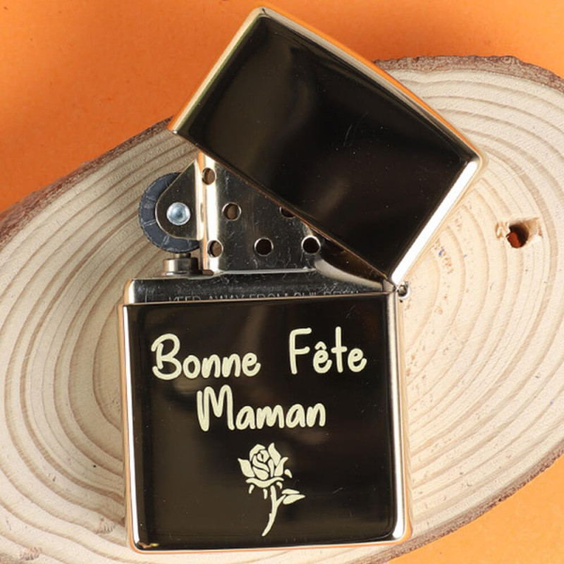Briquet zippo doré personnalisé