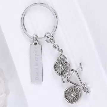 Porte clé vélo personnalisé gravé