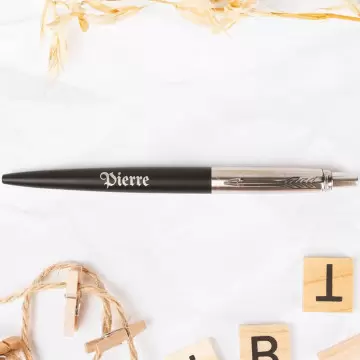 Stylo Parker jotter noir gravé