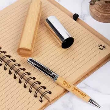 Stylo bille tube bois personnalisé