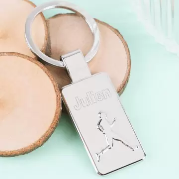 Porte clef coureur gravé