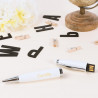 Stylo clé USB  blanc gravé
