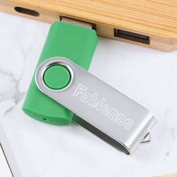 Clé USB twister verte personnalisée