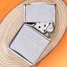 Briquet Zippo engine turn gravé verso